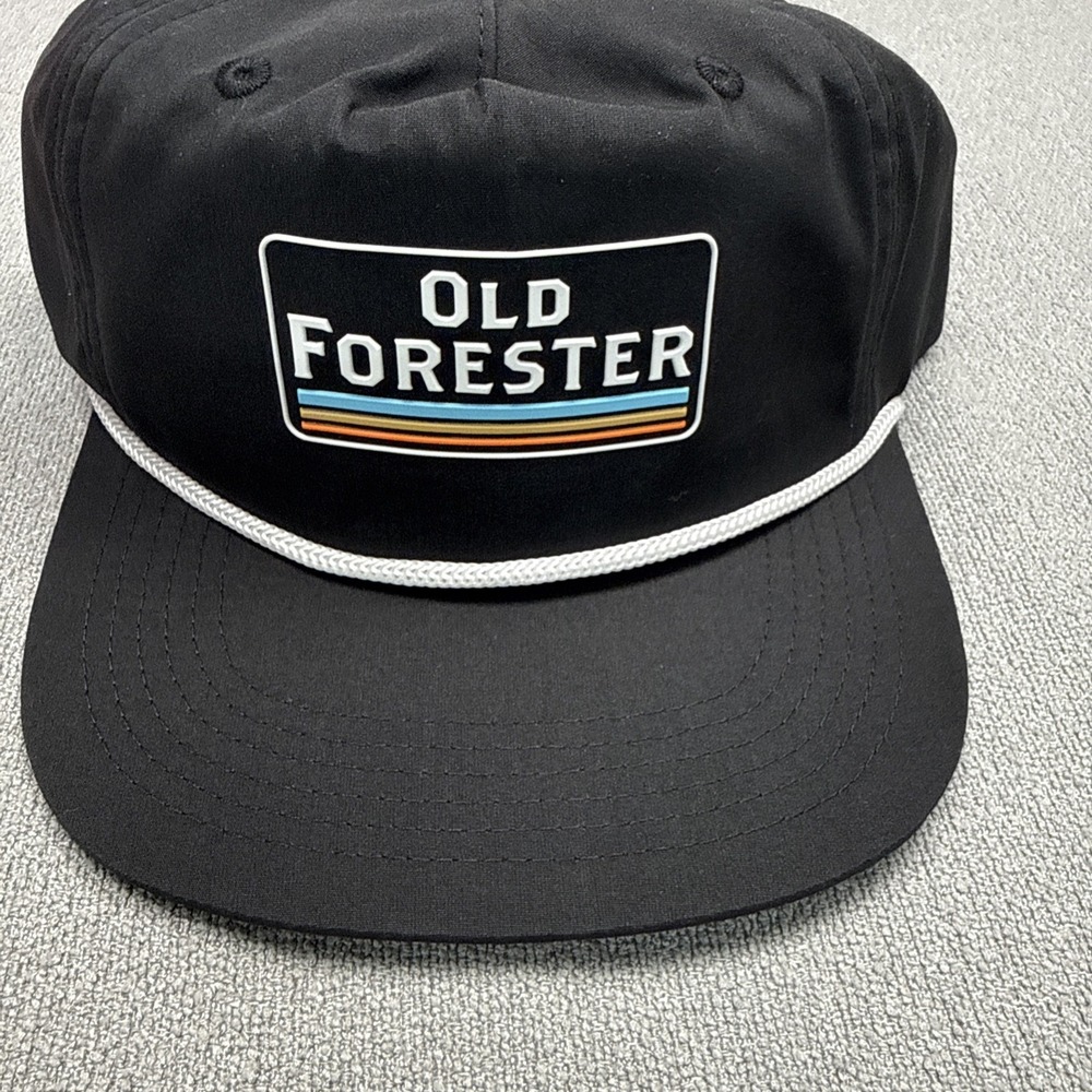 Old Forester Rope Snapback Hat Black Retro Y2K Vintage Style Cap